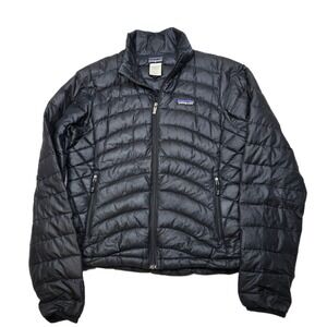 Patagonia Nano Goose Down Puffer Jacket Womens Small Black Lightweight Packable